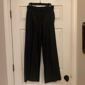 Banana Republic Gray Wool Wide Leg Trouser